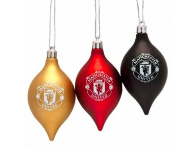 Manchester United FC 3 Pack Vintage Bauble