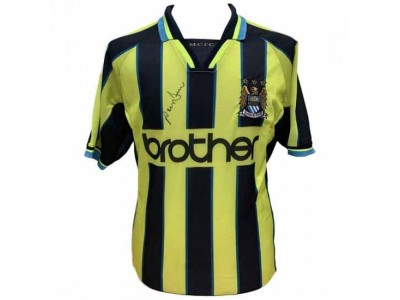 Manchester City FC Dickov Signed Shirt (Framed)