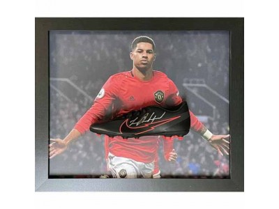 Manchester United FC Rashford Signed Boot (Framed)