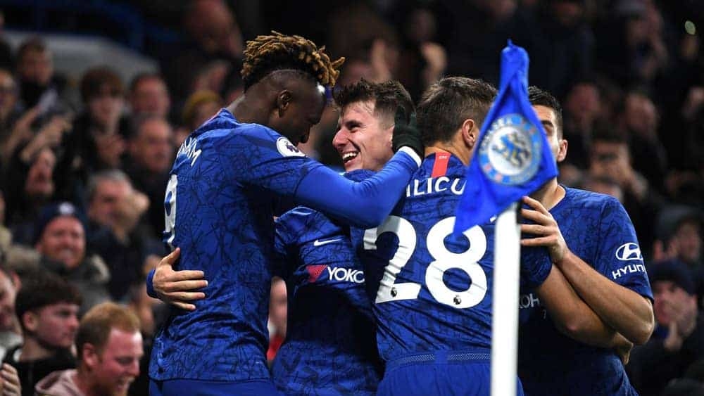 Chelsea FC 19/20 PL printing and badges Chelsea 19/20 home kit